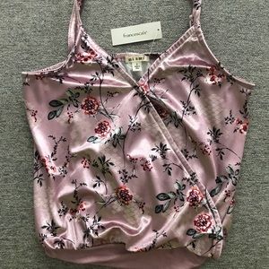 NWT Francesca’s Mauve V- Neck Wrap Body Suit